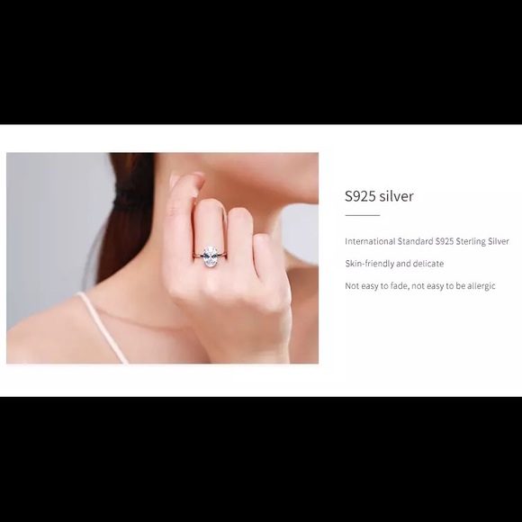 3Ct OVAL Cut VVS 4 Prong Setting Solitaire 925 Ring - Picture 8 of 16